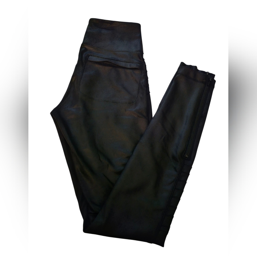 Athleta Delancey Gleam Moto Tight in Black Size XXS Ready For Any Occasion Out